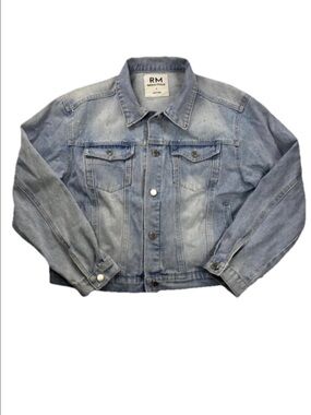 Rebecca Minkoff Blue Rhinestone Jean Jacket Women’s Size Large